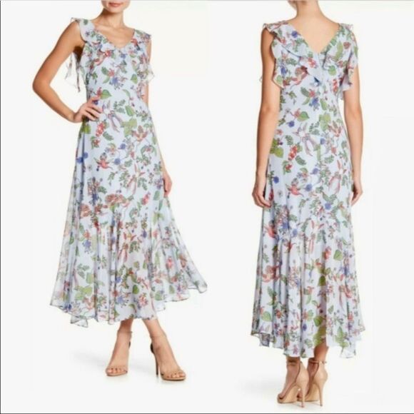 Nanette Lepore Dresses & Skirts - NWT Nanette Lepore Light Blue Floral Hummingbird Dress 2
